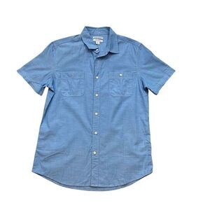 New without tags Amazon‎ Essentials Brand Blue Short Sleeve Button Down Top Mex